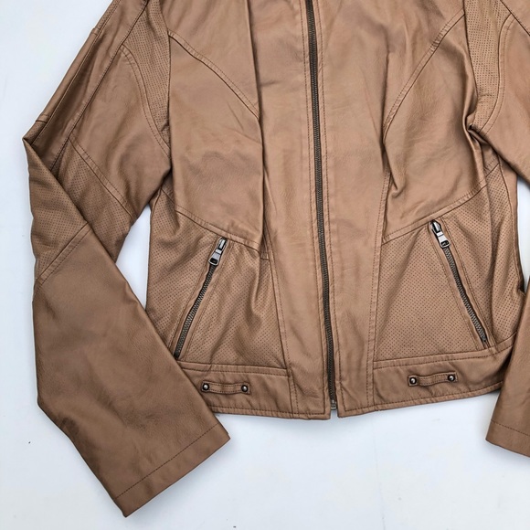 From The Heart Faux Leather Moto Jacket Size S - Picture 3 of 6